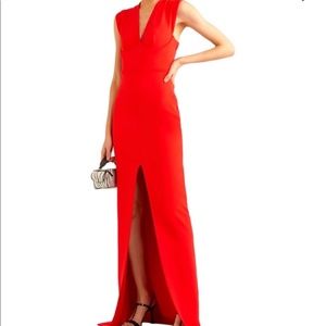 Solace London Ziva Crepe Maxi Dress Gown SZ US 2